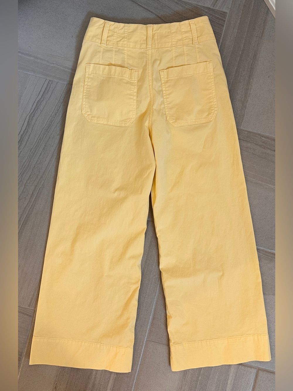 NWOT Sz 2 LC Lauren Conrad Butter Yellow Wide-Leg Cotton Pants - Picture 4 of 7
